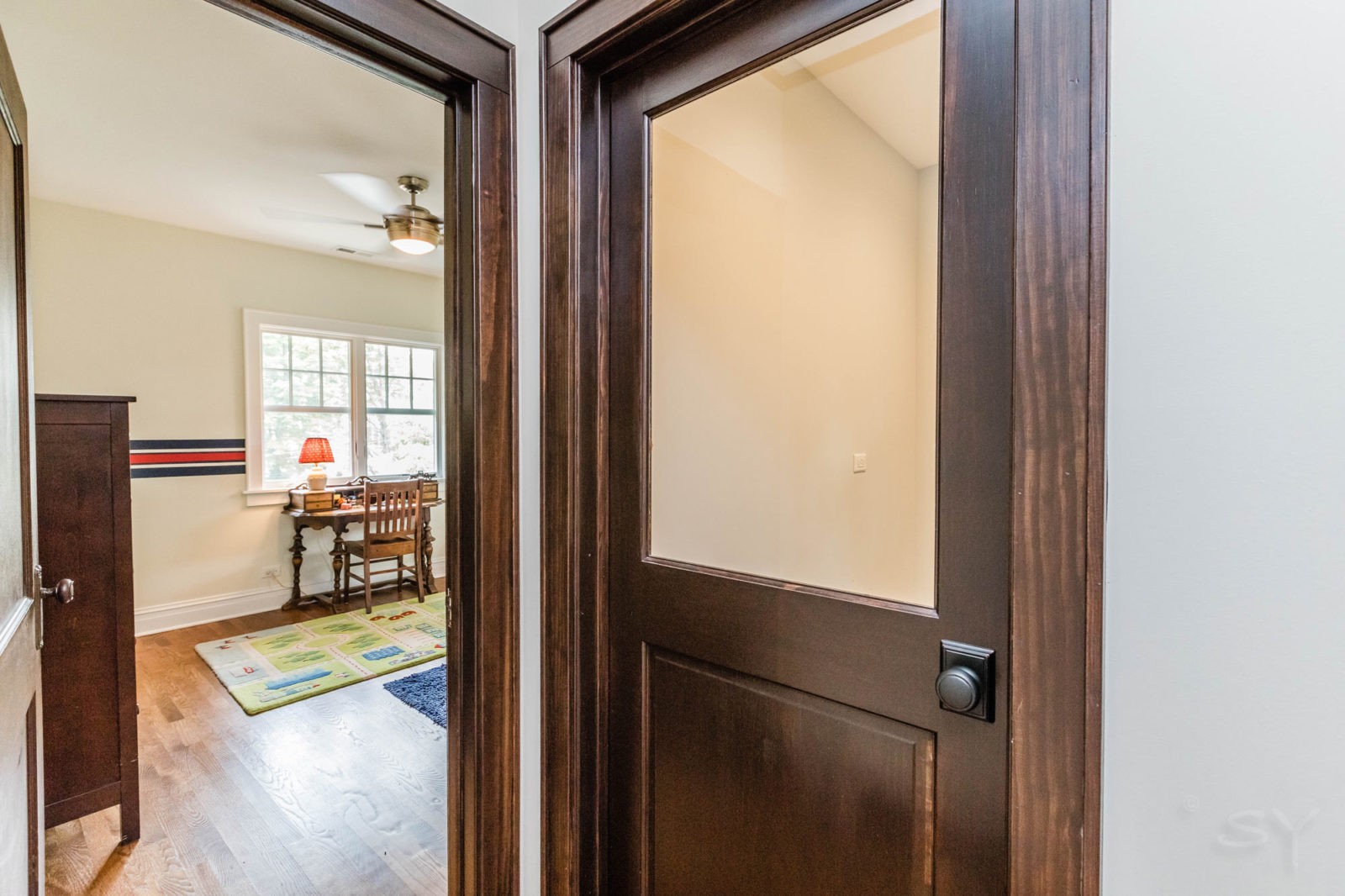 livco interior home remodel deep brown doors and frames to childrens room with hardwood floors