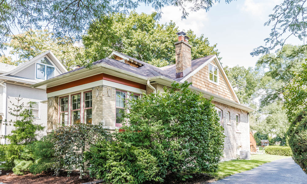 bungalow dormer addition with cedar shake siding