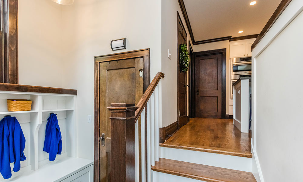 view of mudroom in a two story addition in riverside illinois