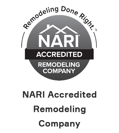 NARI Accredited Remodeling Company printed below NARI Accredited remodeling company logo