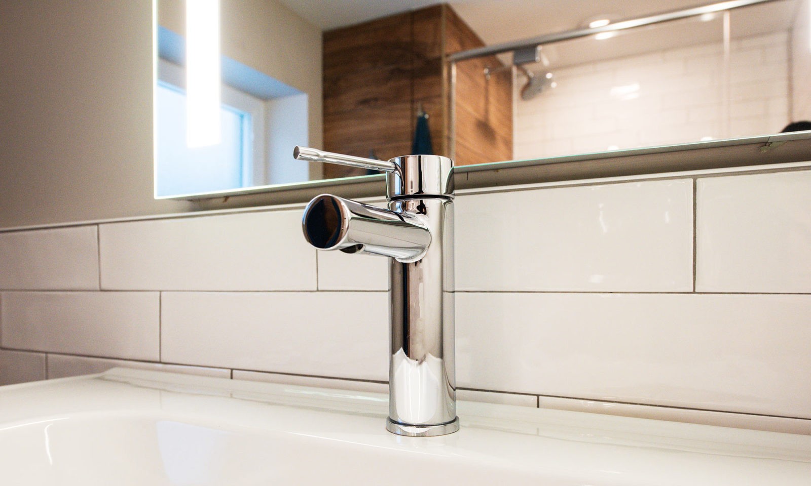 view of new bathroom vanity faucet