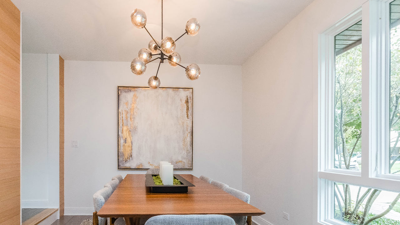 zoom background of a dining room