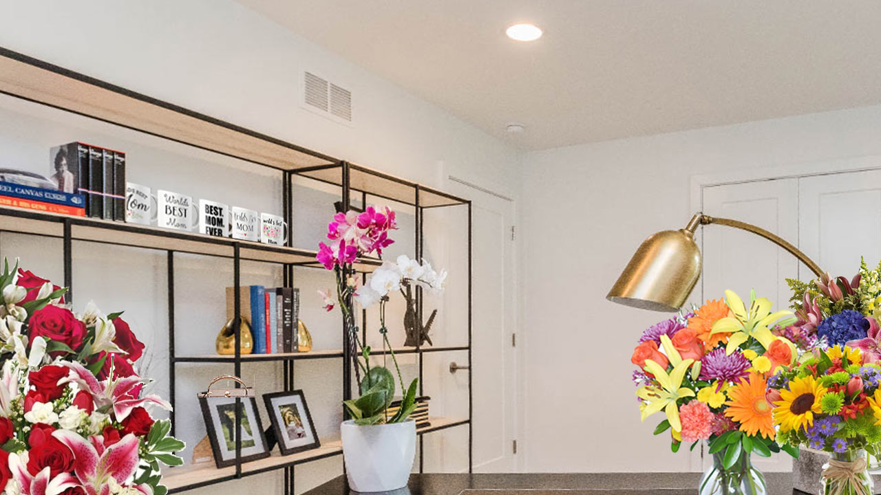 zoom background image of a home office on mothers day