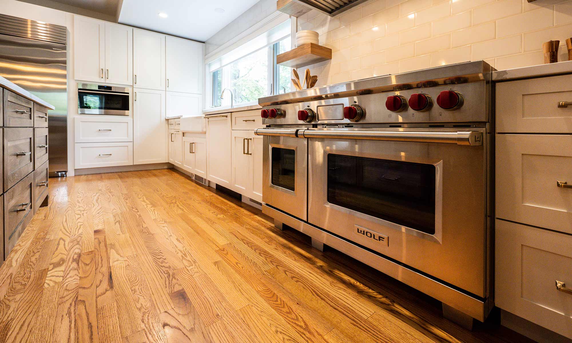 60 inch range in a luxury kitchen renovation