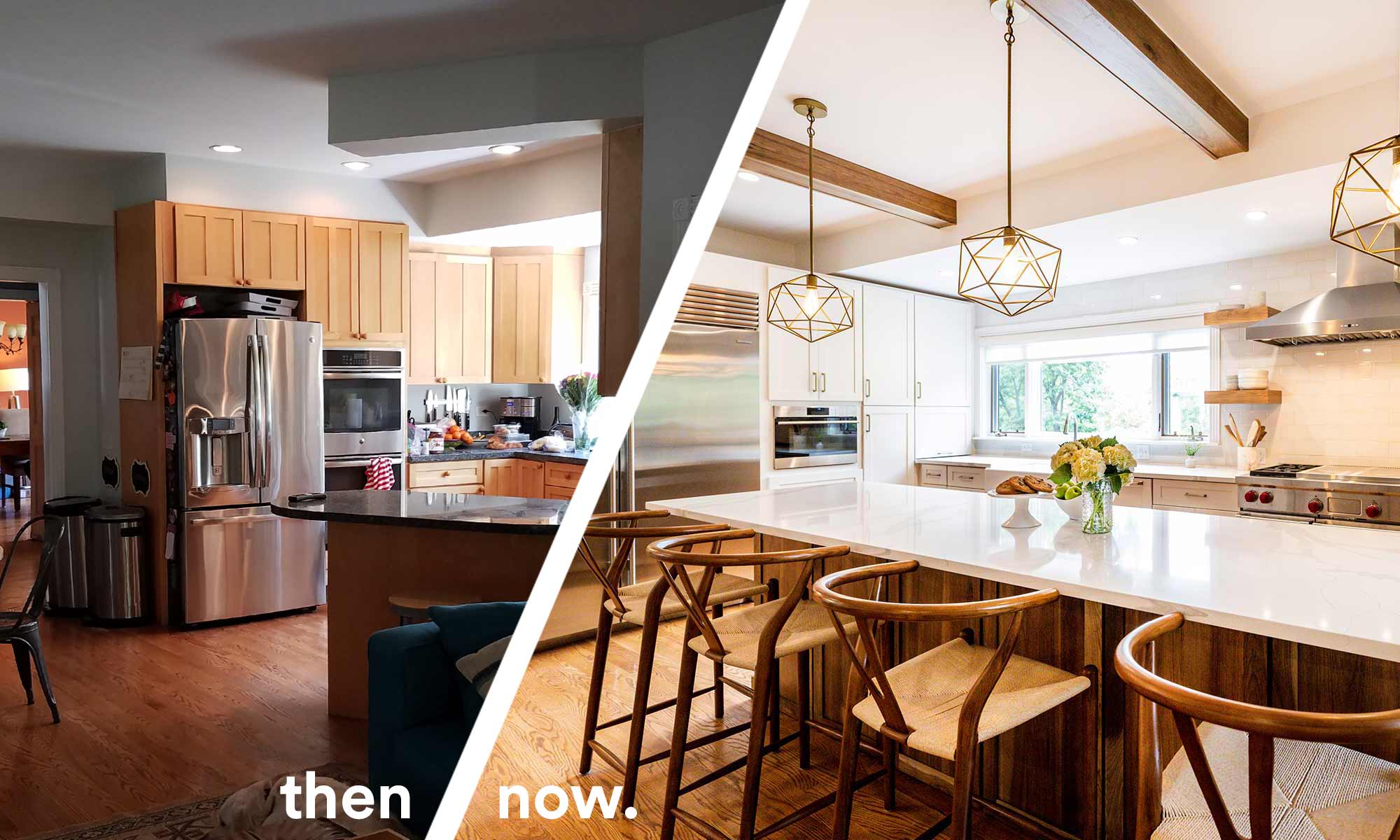 before and after of luxury kitchen renovation