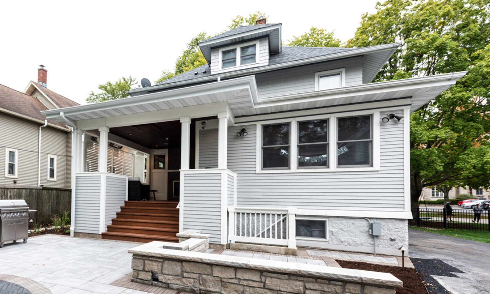 exterior view of craftsman porch addition