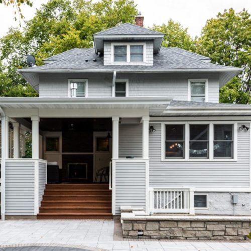 exterior view of craftsman porch addition