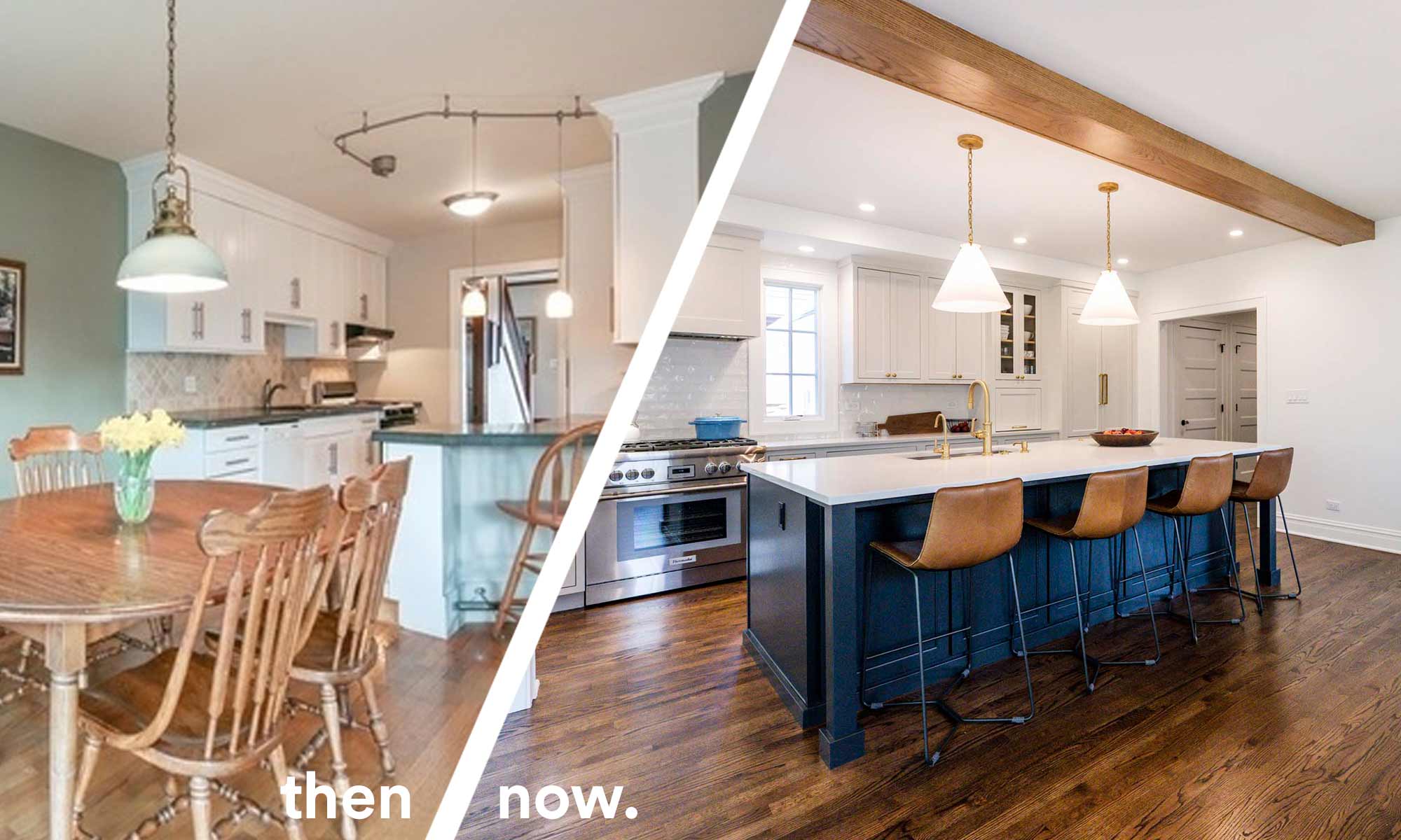 before and after of luxury kitchen renovation