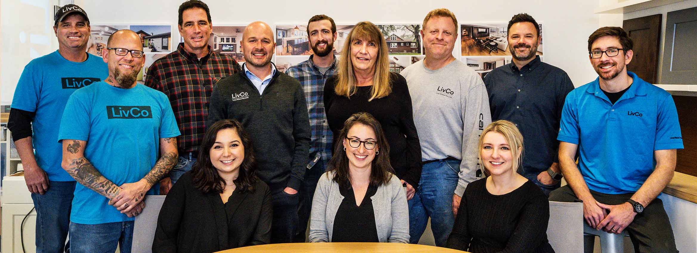 photo of men and women who work at a design and construction office
