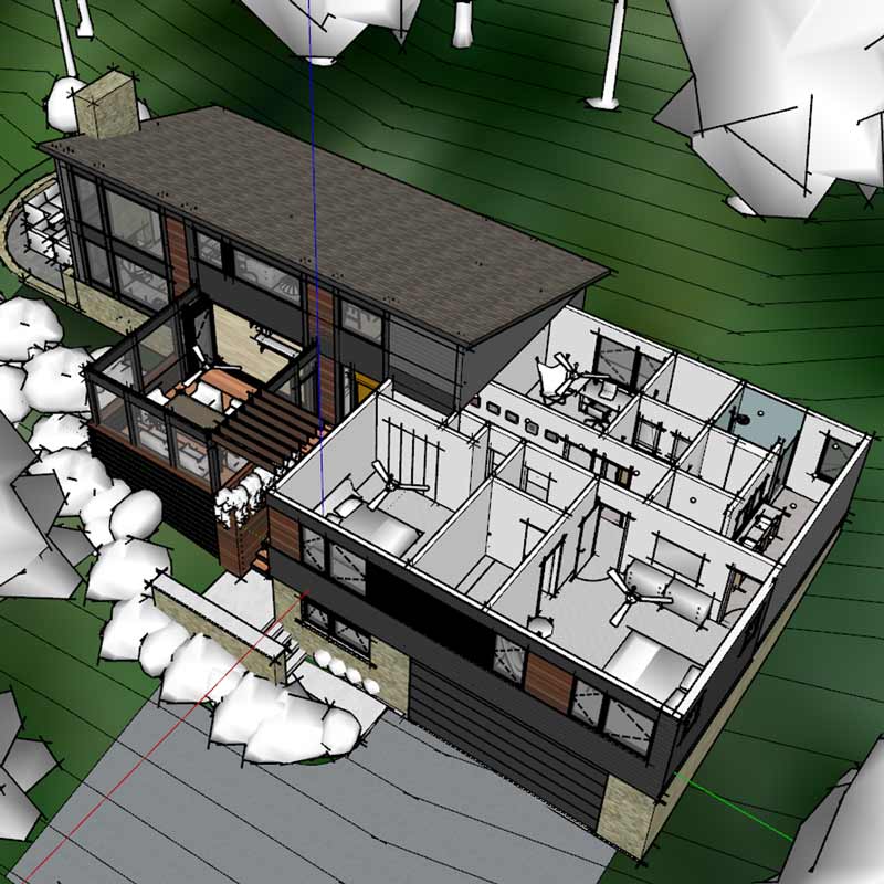3d model of a modern home design