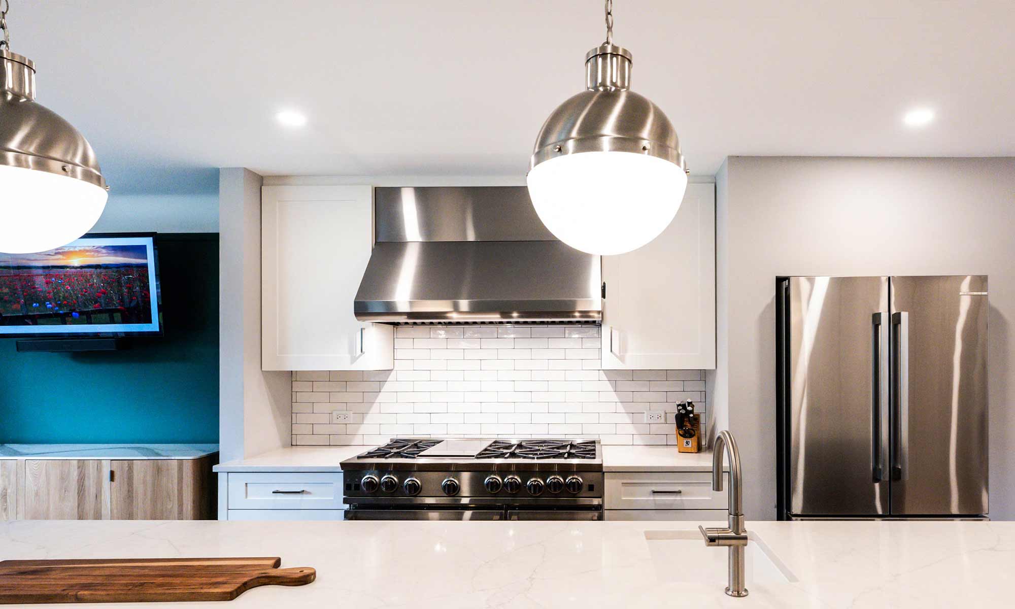 bluestar cooking range in luxury riverside Illinois kitchen remodel