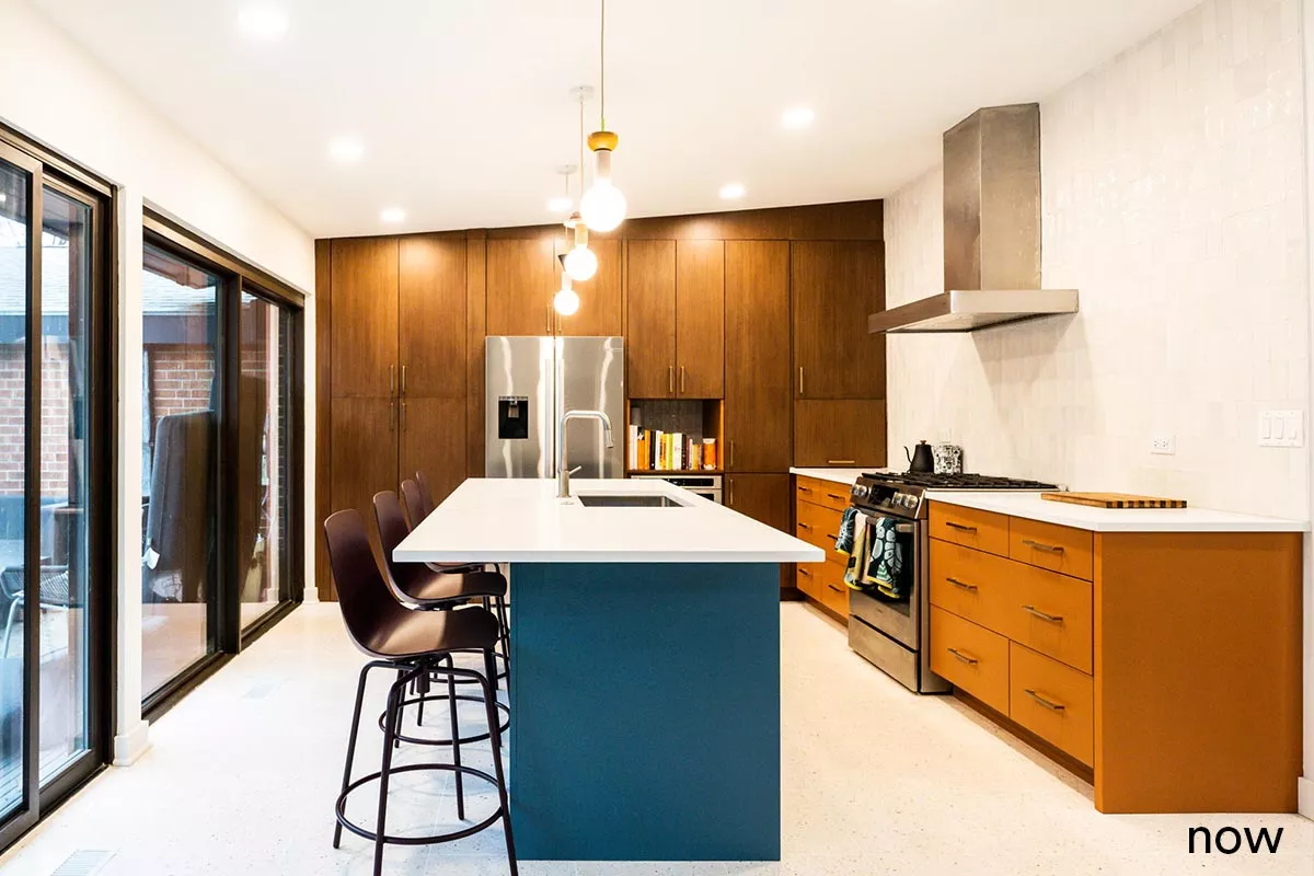 liv companies mid-century modern kitchen renovation in riverside illinois