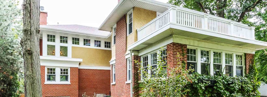 prairie style craftsman addition exterior in riverside illinois