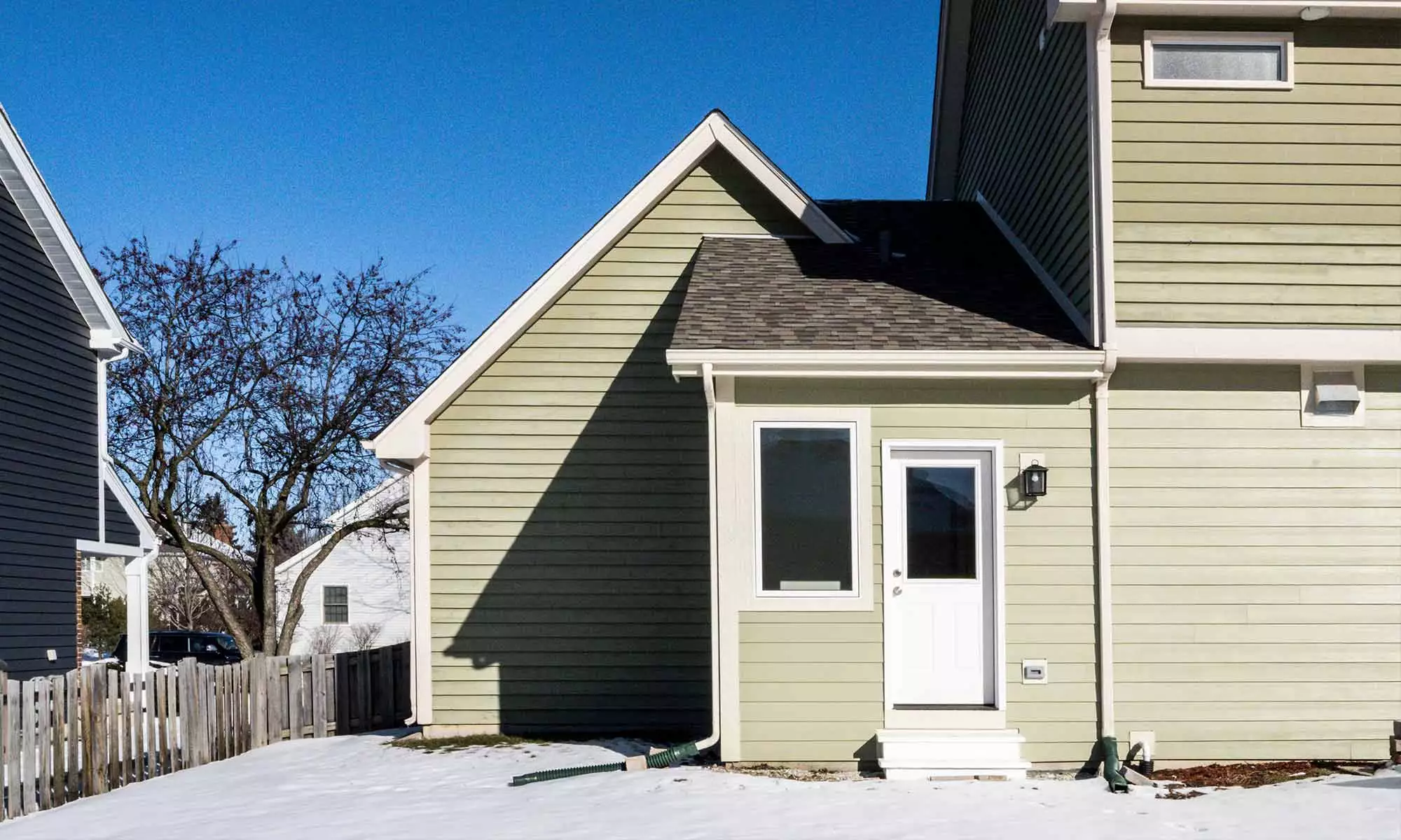 exterior view of mudroom addition in wheaton illinois