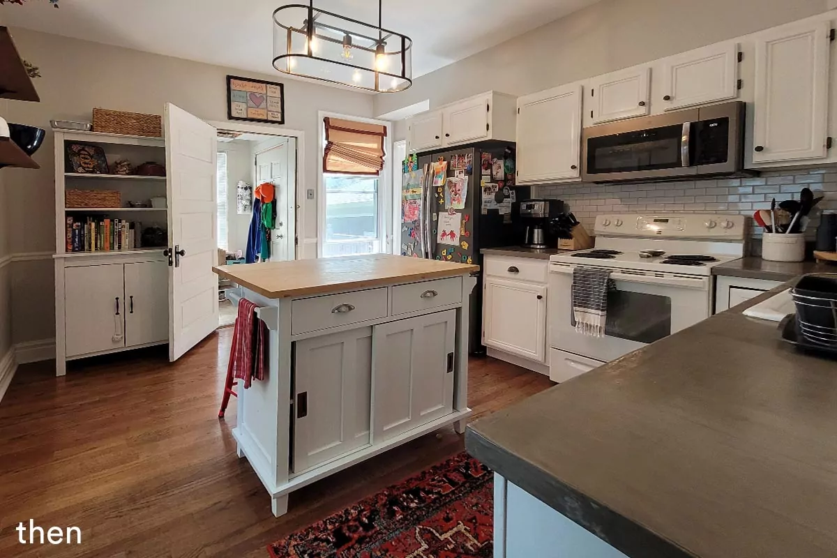 livco before vintage kitchen remodel with open plan in LaGrange Park